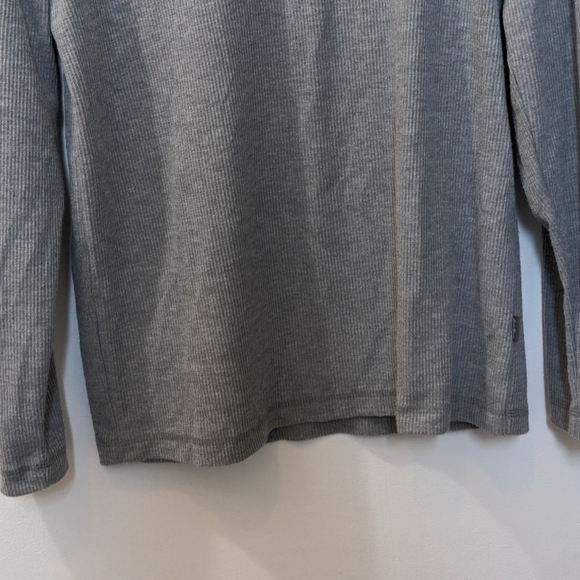 Eddie Bauer Waffle Textured Long Sleeve Gray Sleepwear Shirt Men’s Medium - Picture 3 of 13